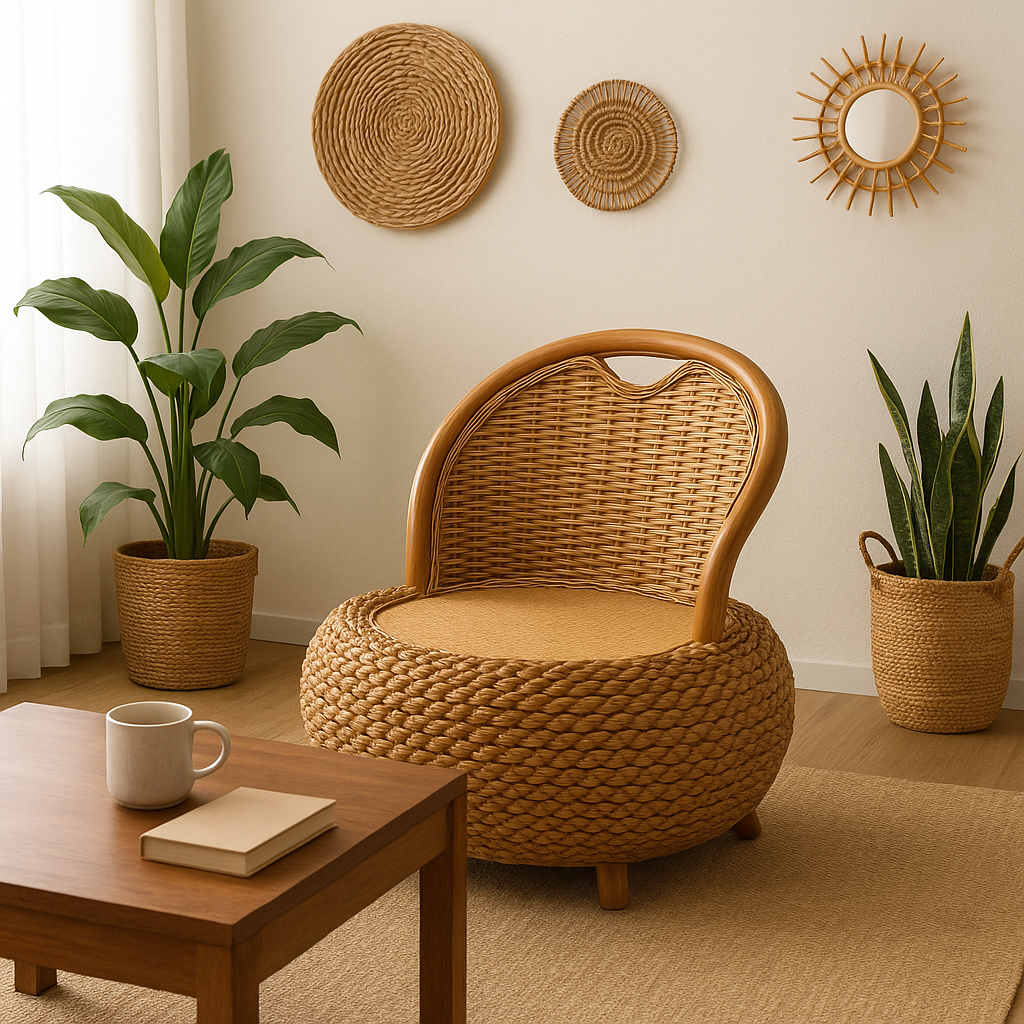 Aménager un coin lecture cosy avec un fauteuil en rotin