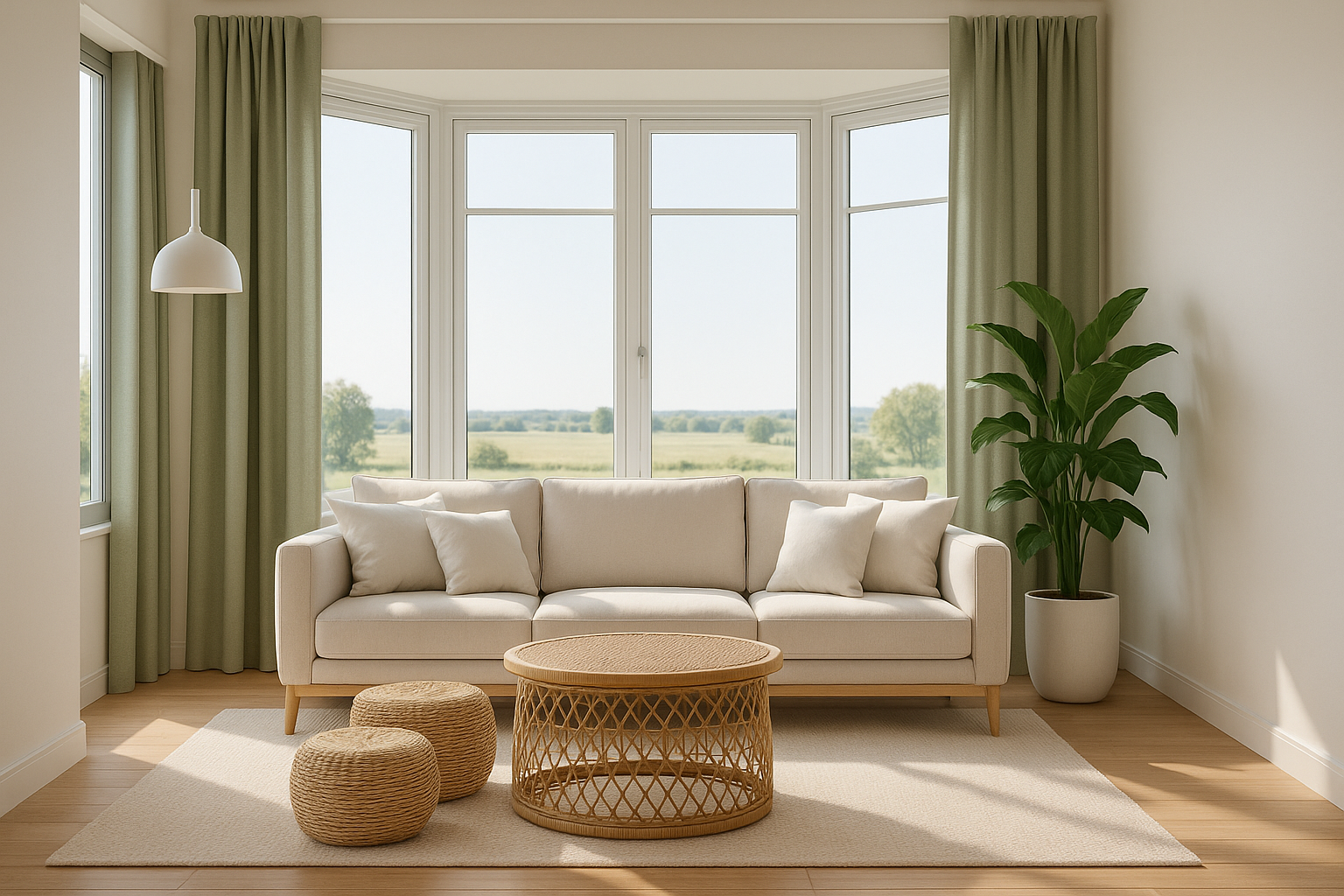 Mobilier rotin et taille espace