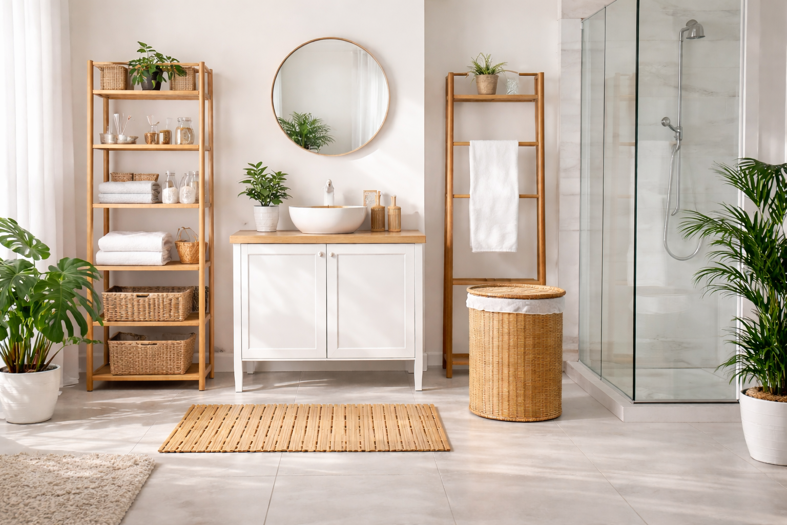 Salle de bain en bambou : transformez votre espace bien-être en havre naturel et élégant