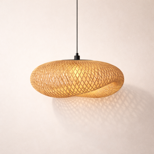 Abat jour en bambou suspendu