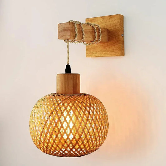 Applique ronde en bambou