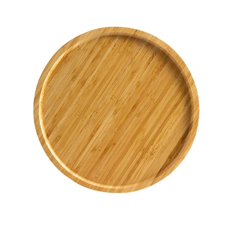 Assiette en bambou  vue de face