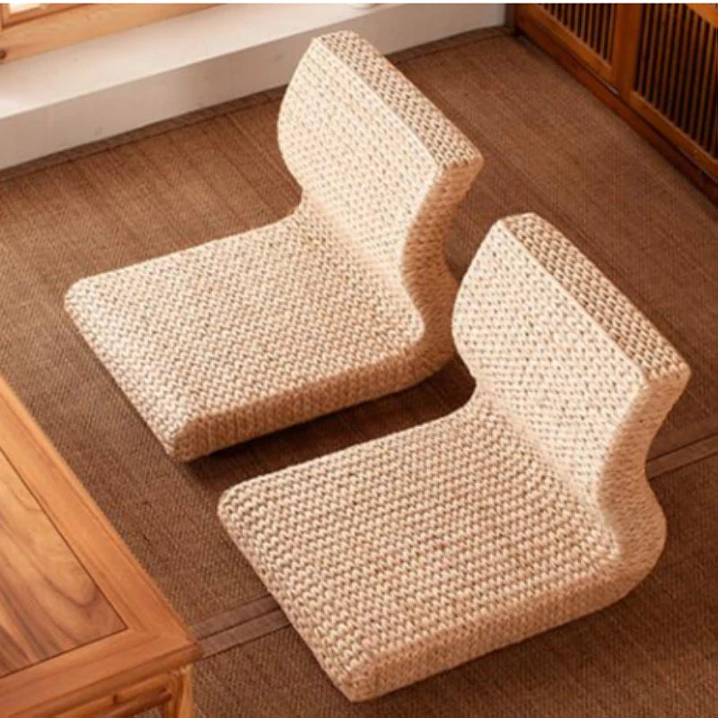 Assise en rotin vue de haut