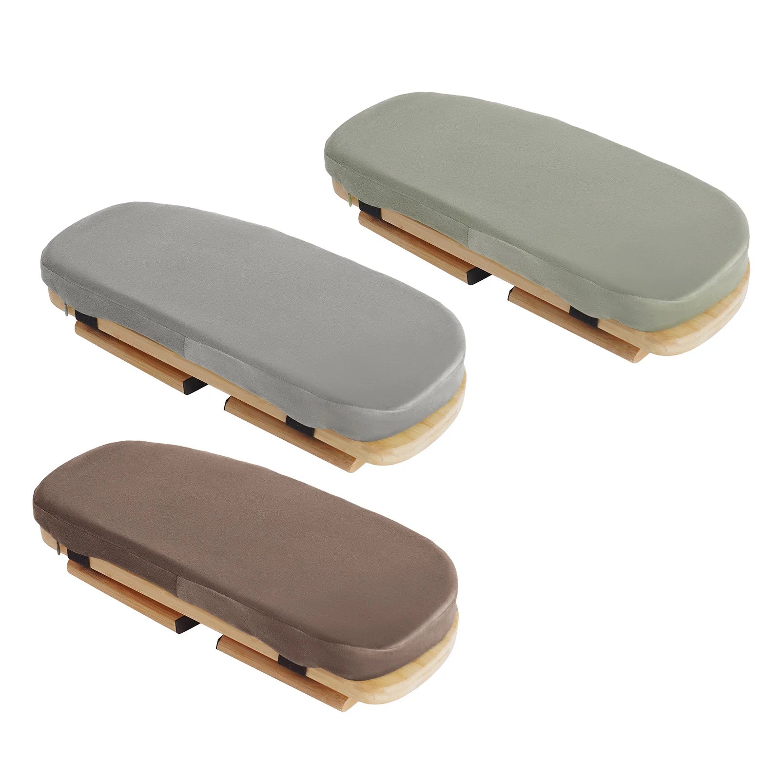 Banc de meditation en bambou vue trois quart
