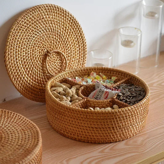 Boite de rangement en rotin