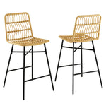 Chaises de bar en rotin - Vignette | Méli-Mélo - Rotin &amp; Bambou