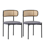 Chaises noires en rotin - Vignette | Méli-Mélo - Rotin &amp; Bambou