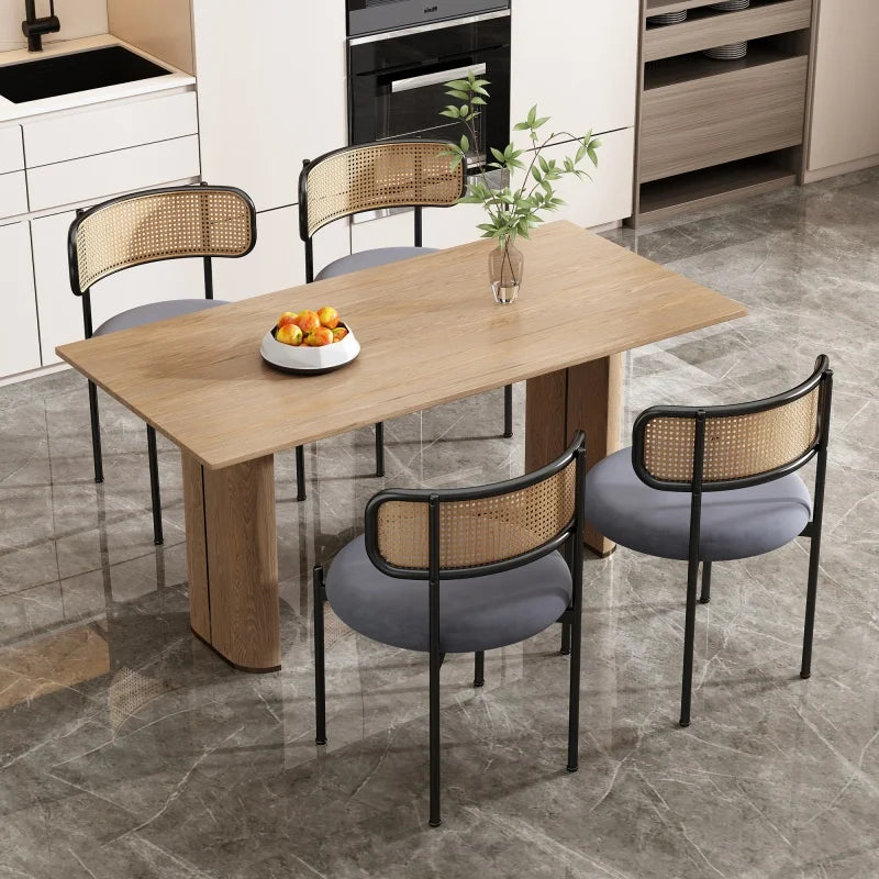 Chaises noires en rotin vue dessus