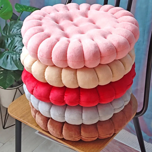 Coussins ronds pour chaise en rotin
