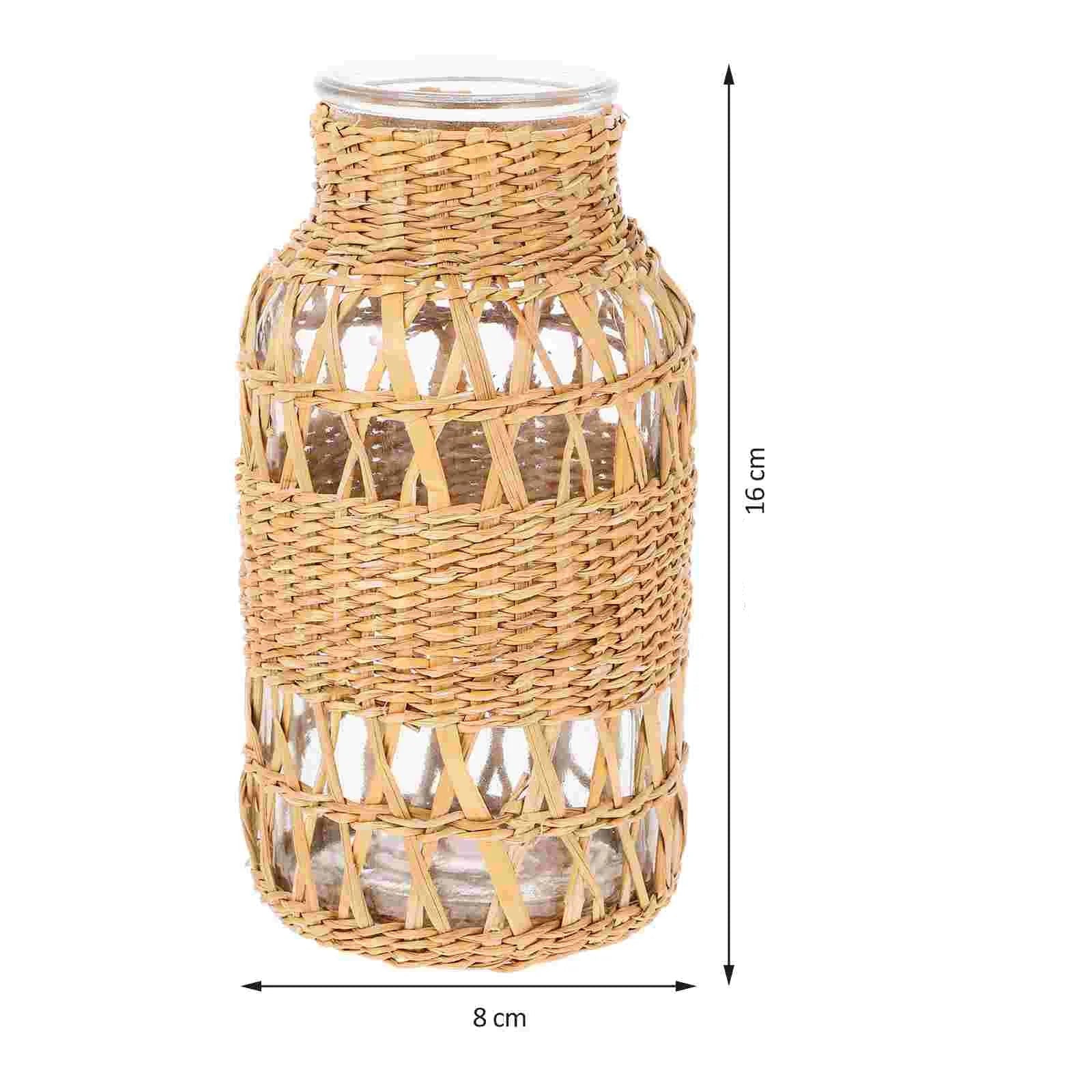 Dimensions Vase en rotin