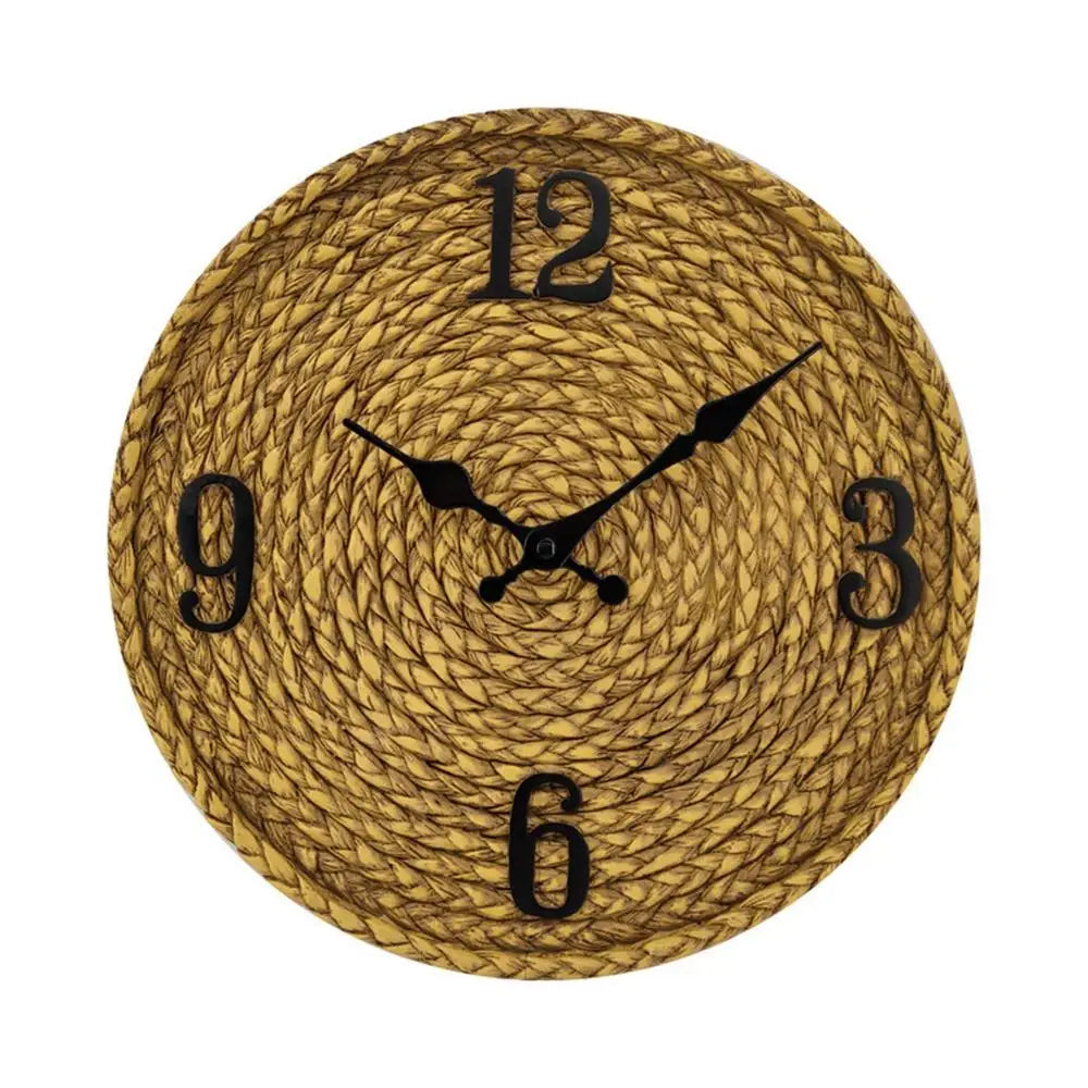 Horloge style rotin