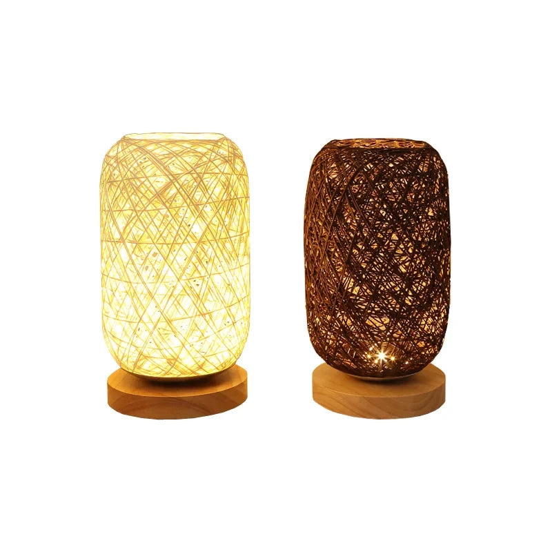 Lampe en bambou avec dimensions