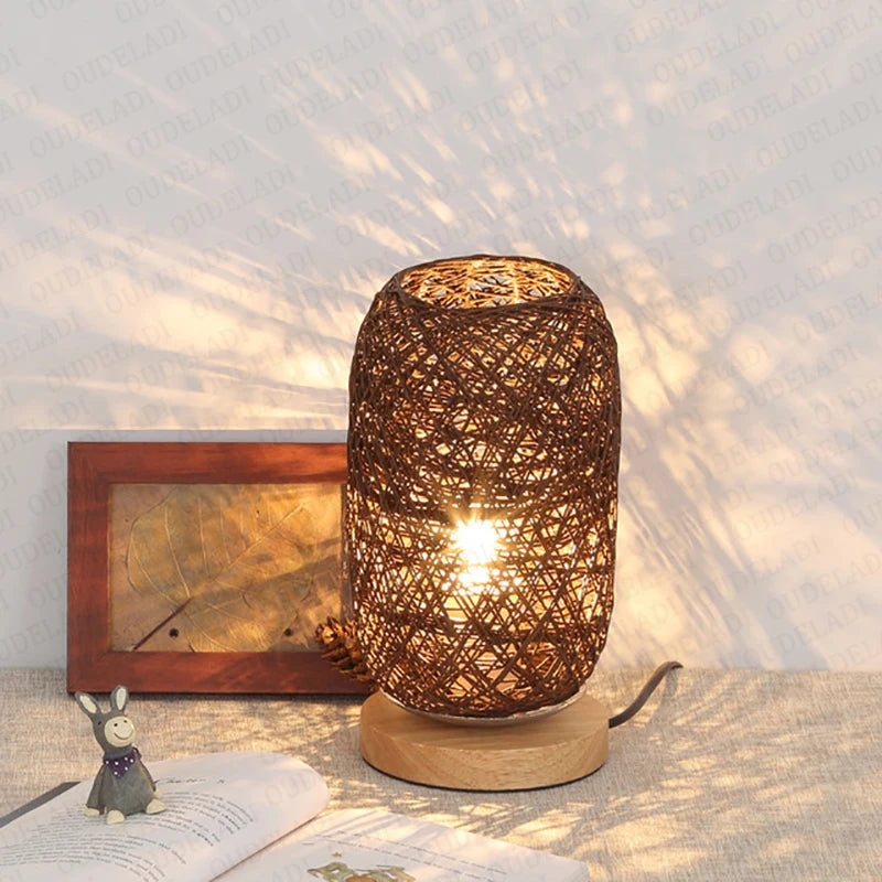 Lampe en bambou eclairage faible