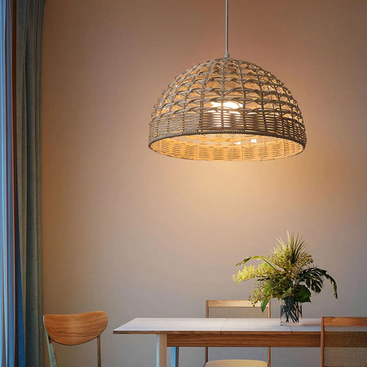 Lustre en rotin