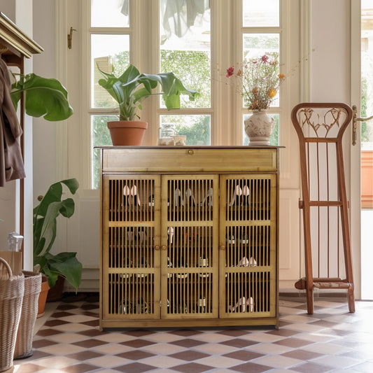 Meuble pour chaussures en bambou