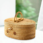 Panier avec couvercle en rotin - Vignette | Méli-Mélo - Rotin &amp; Bambou