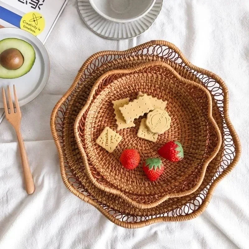 Panier en rotin avec fruits