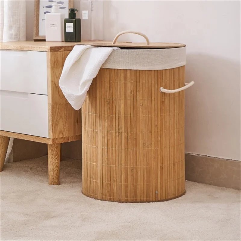 Panier_linge_salle_de_bain_bambou vue de face