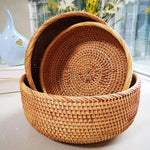 Panier rond en rotin tressé - Vignette | Méli-Mélo - Rotin &amp; Bambou