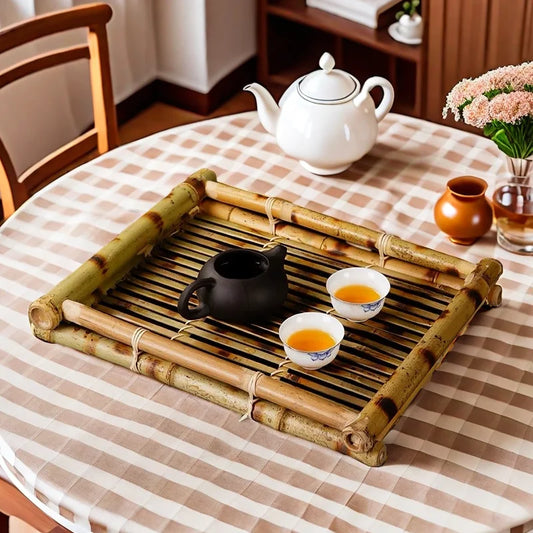 Plateau bambou naturel
