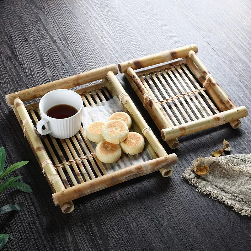 Plateau bambou naturel petit dejeuner