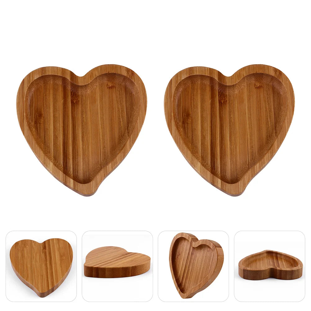 Plateau coeur bambou pluieurs vues