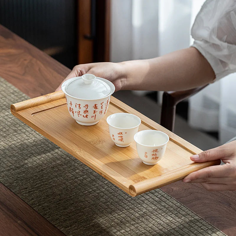 Plateau en bambou service