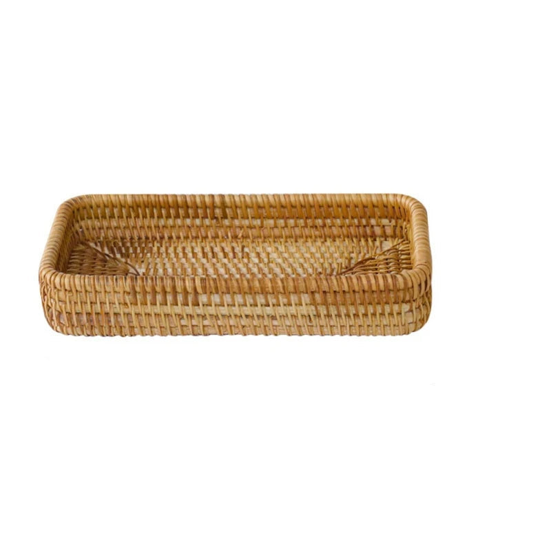Plateau rectangulaire en rotin petit modèle