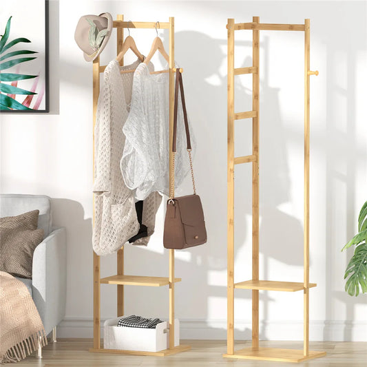 Porte-manteau angle en bambou