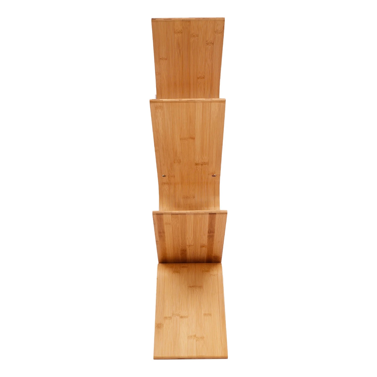 Porte revues design en bambou vue cote