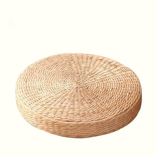 Pouf rond en rotin