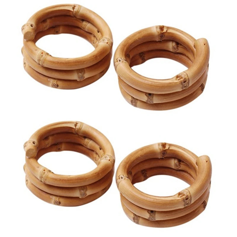Rond de serviette bambou lot de 4