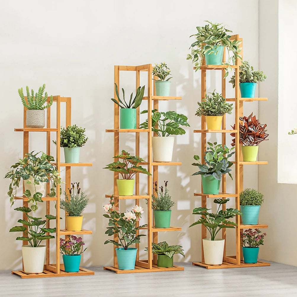 Support plantes bambou trois modeles