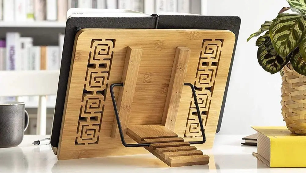 Support tablette bambou  vue derriere