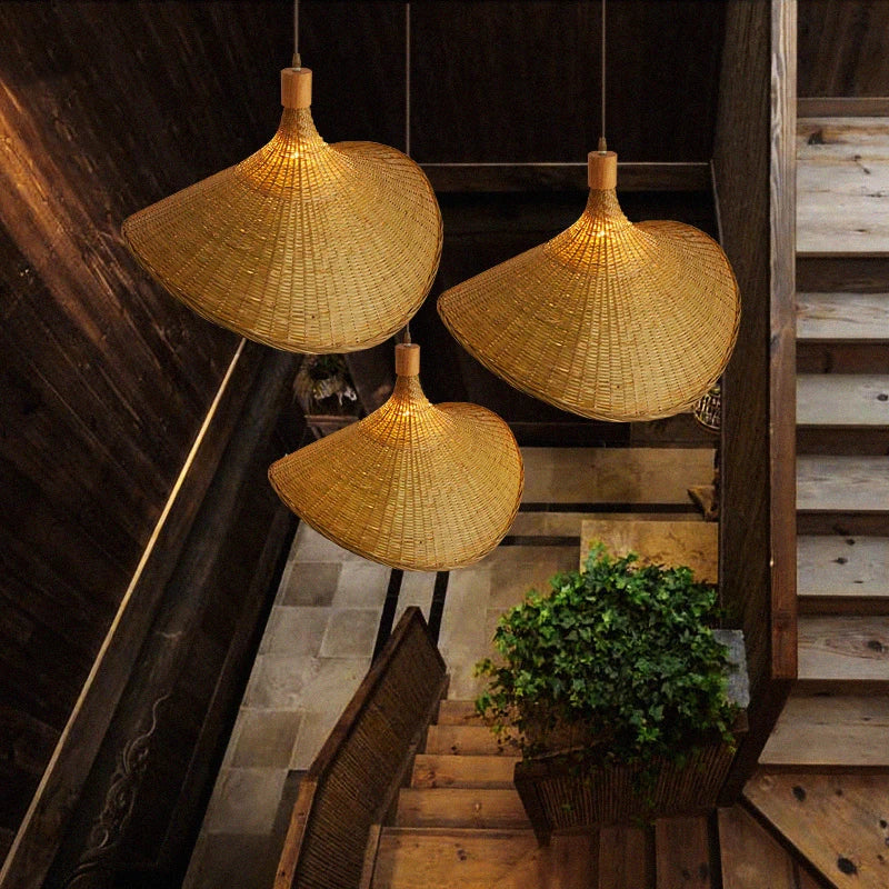 Suspension bambou style chinois vue de haut