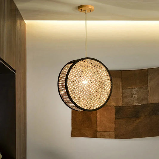 Suspension en bambou tresse