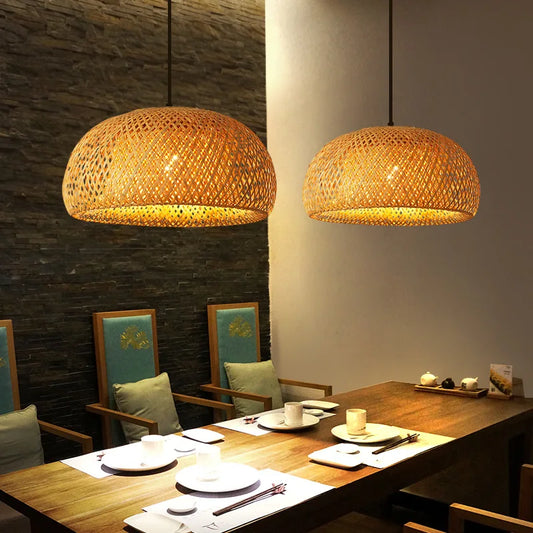Suspension salon en bambou