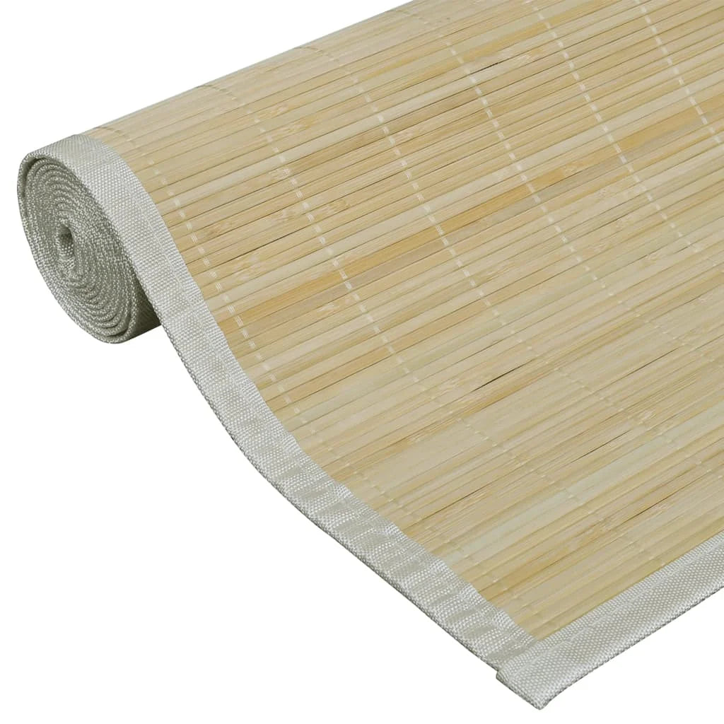 Tapis en bambou gros plan