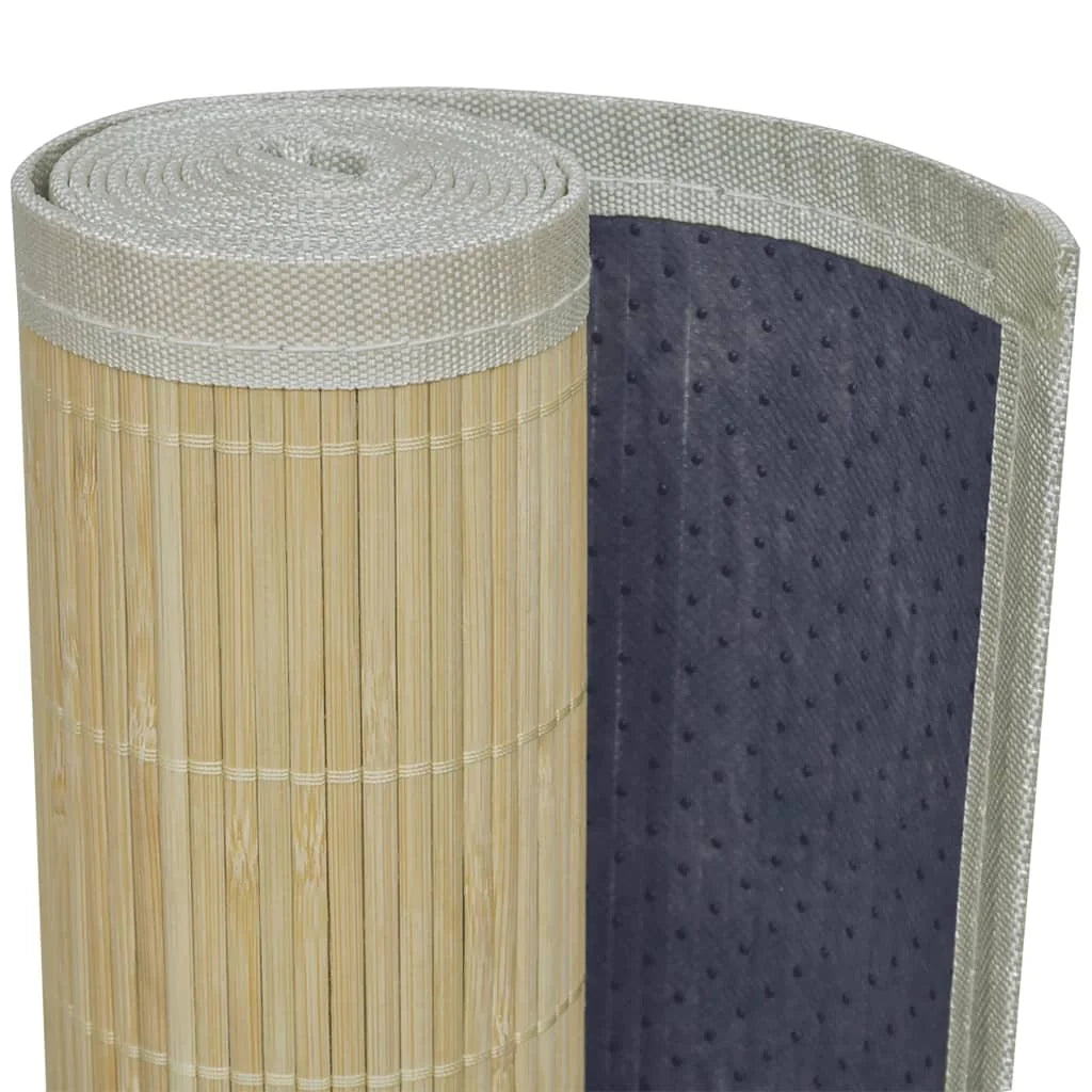 Tapis en bambou vu de dessous