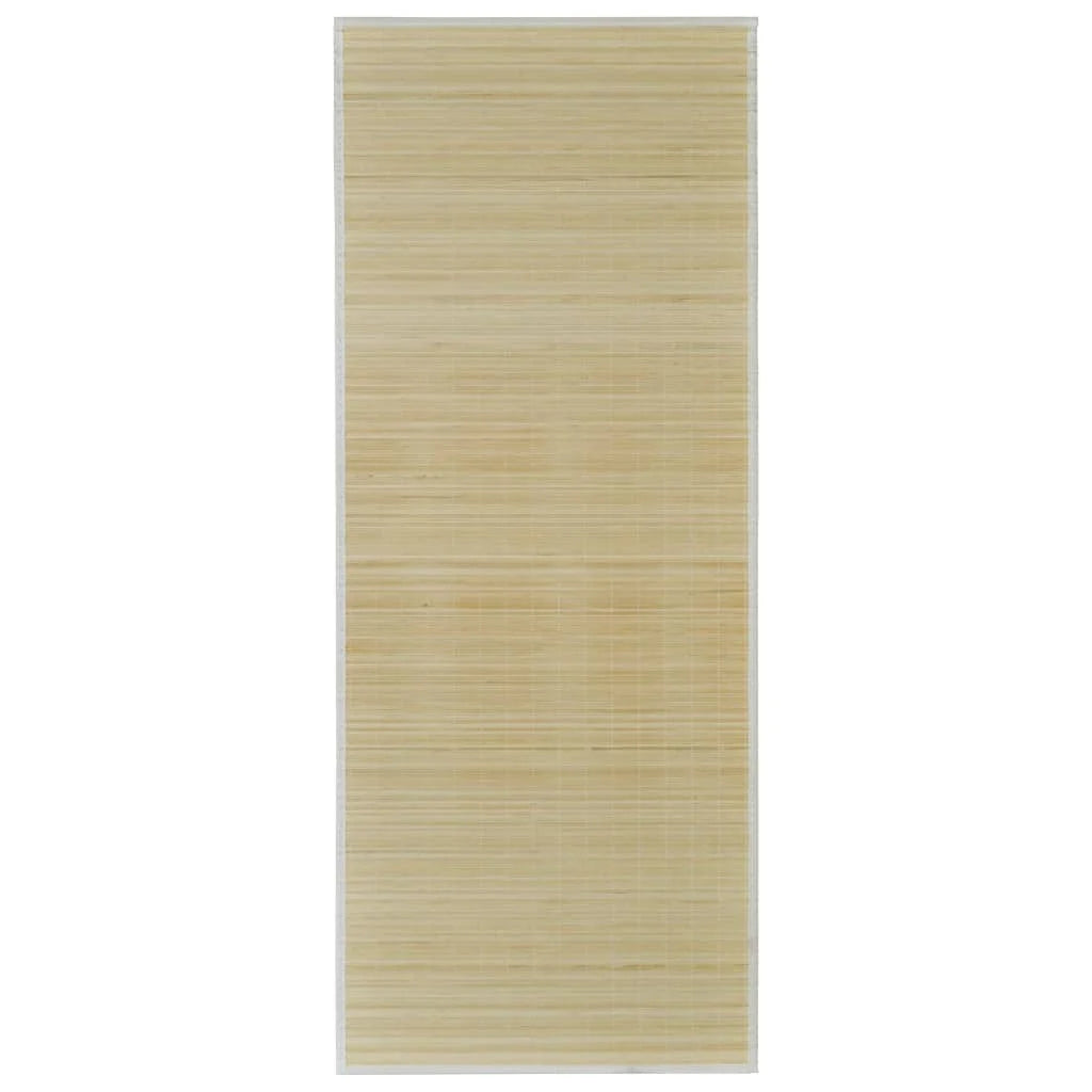 Tapis en bambou vue de haut