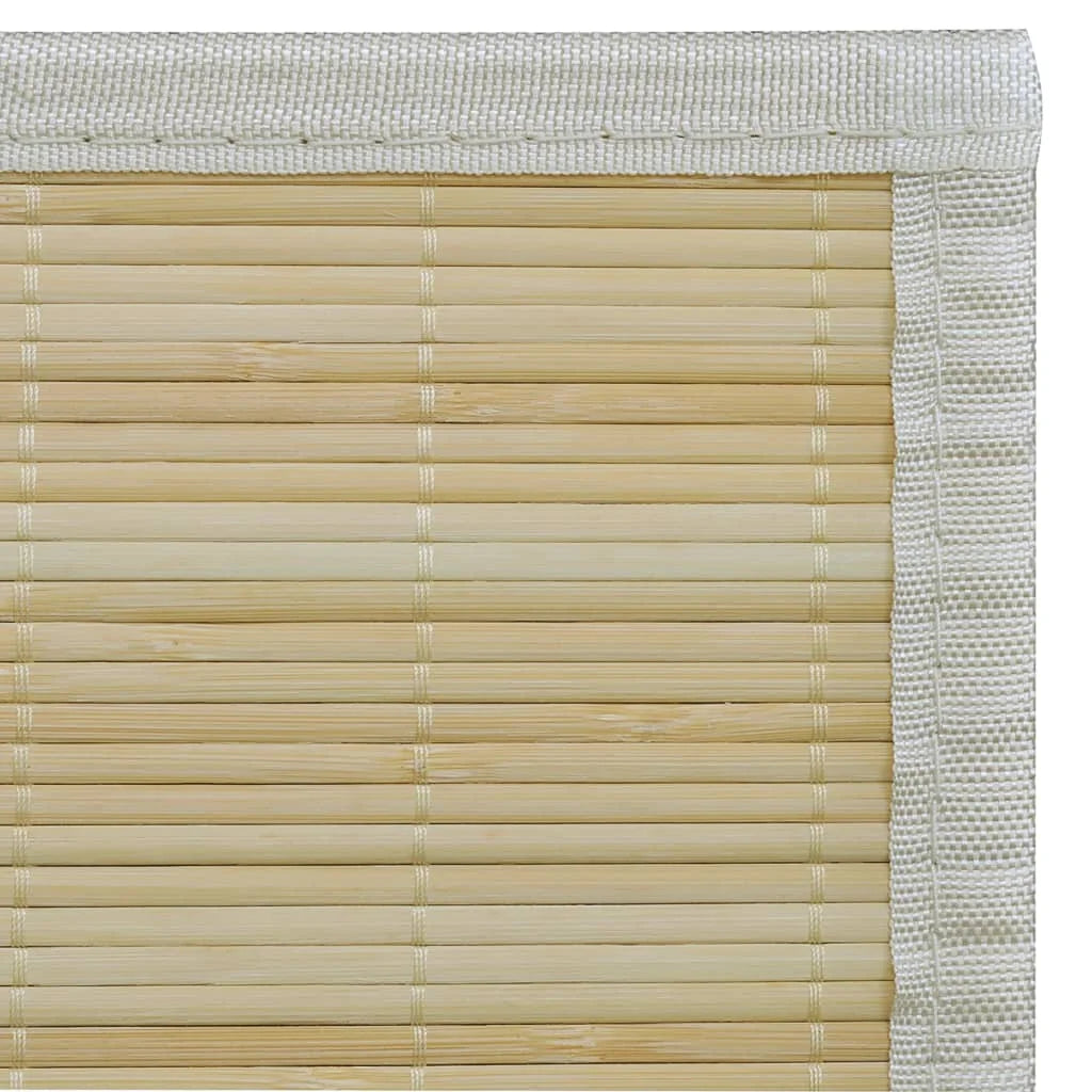Tapis en bambou vue sur couture