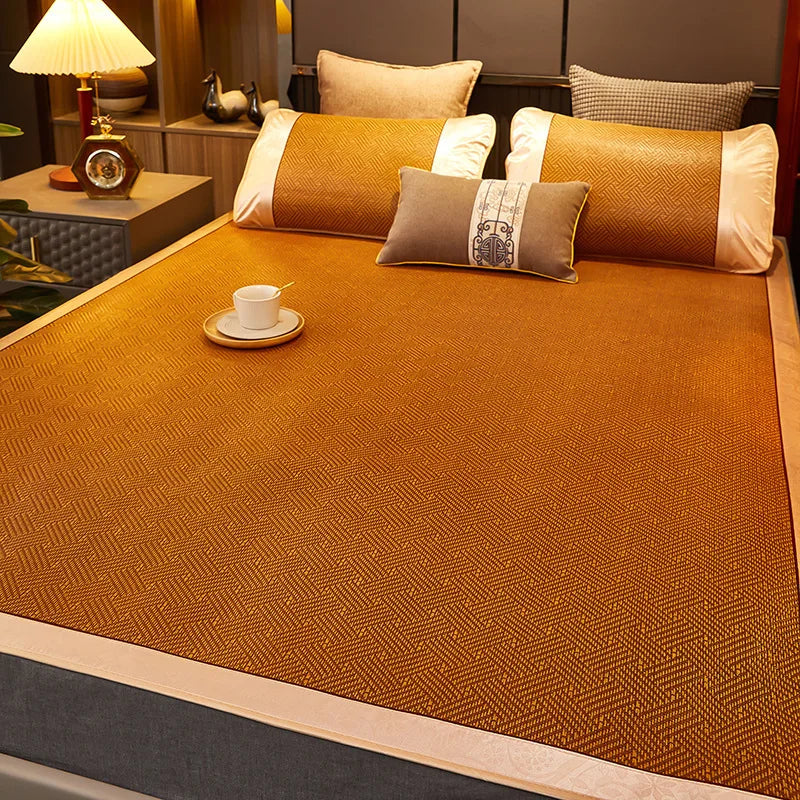 Tapis en rotin avec coussins