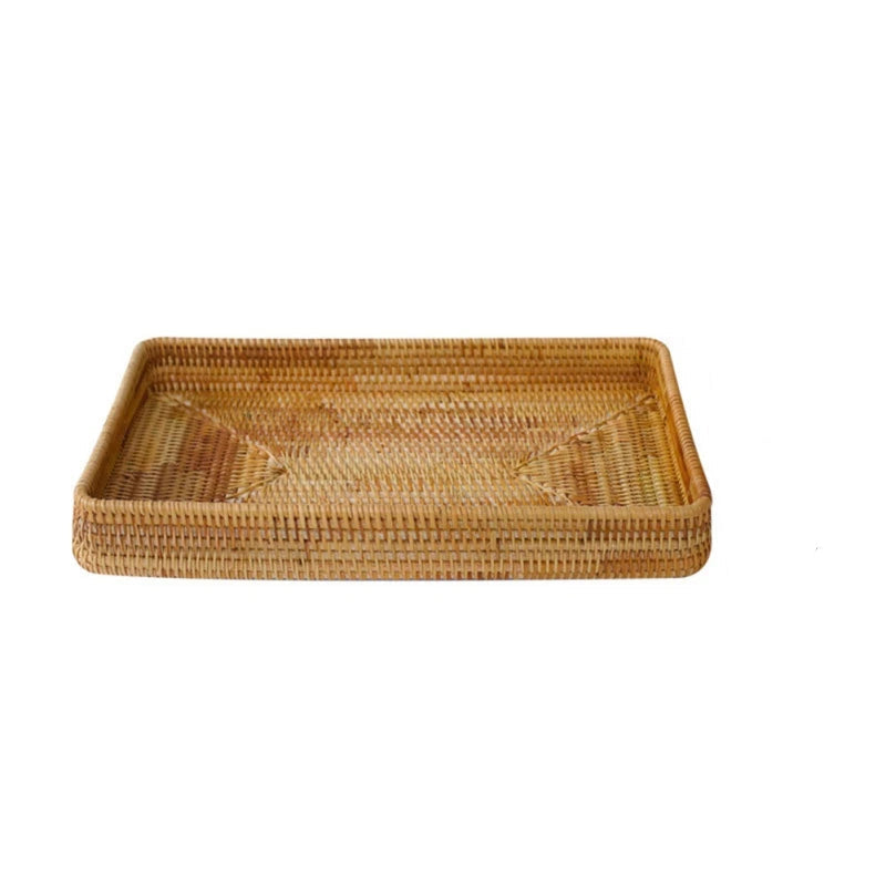 plateau rectangulaire en rotin grand modèle